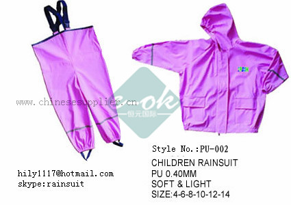 Children PU Raincoat 2
